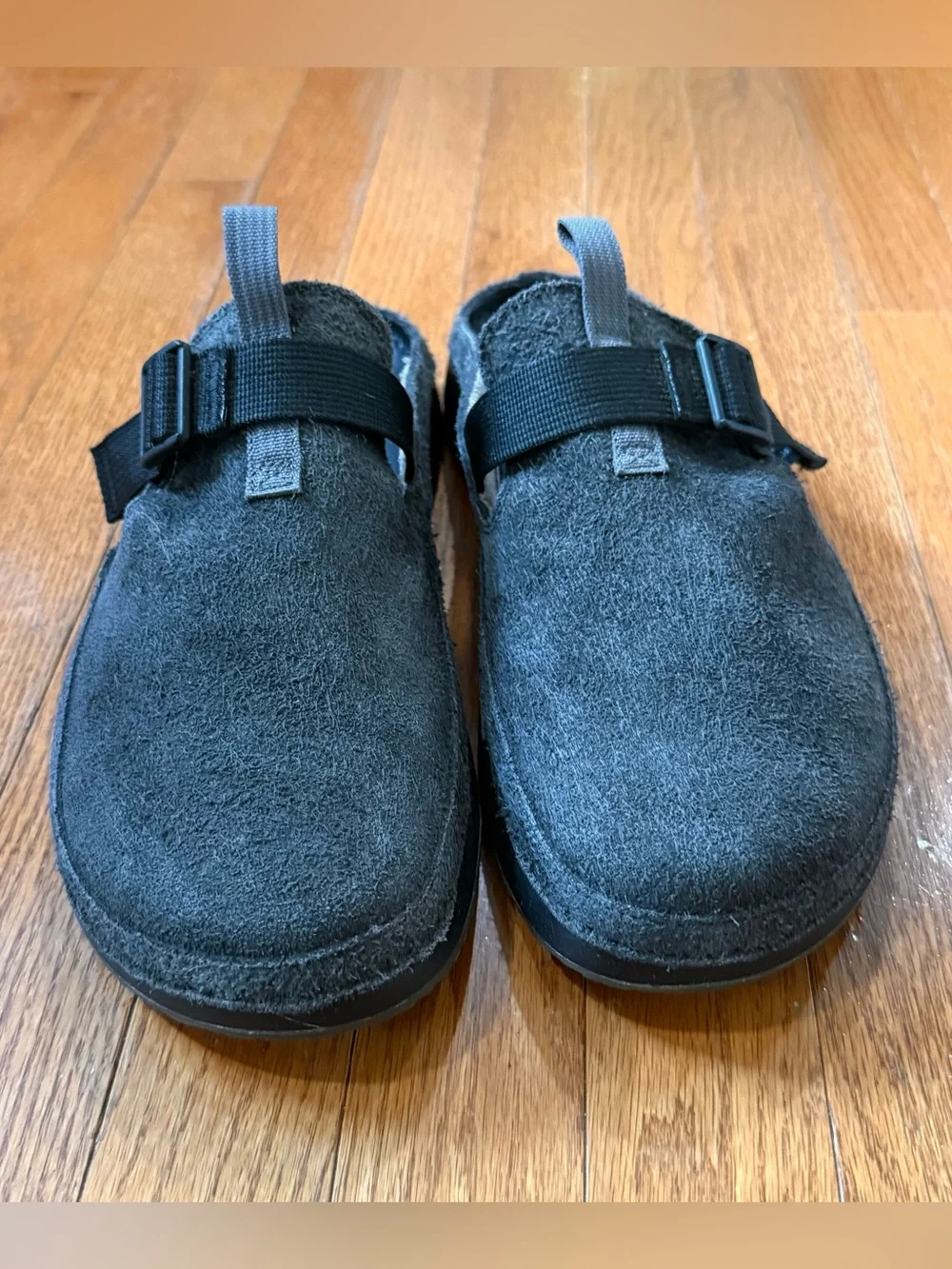 Chaco Men’s 12 Paonia Suede Clogs Mules Black Slip On Comfort Shoes Suede Wool